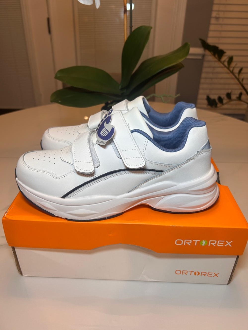 ORTOREX Women Diabetic Leather Orthopedic Walking Shoes Wide Toe Box Shoes Sz 9 - Picture 10 of 15